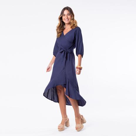 Vestido liso midi cachecouer - Mercatto Menor preço em Vestido liso midi cachecouer - Mercatto