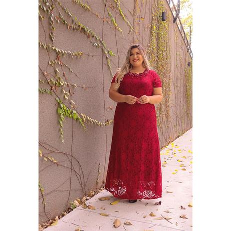 Vestido longo de renda PLUS SIZE roupa feminina tam 48 ao 54 cod 178/1 - SEROY Menor preço em Vestido longo de renda PLUS SIZE roupa feminina tam 48 ao 54 cod 178/1 - SEROY