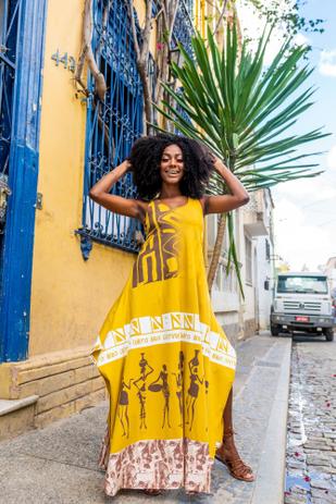 Vestido longo MODA AFRO - Chato Afro Culture