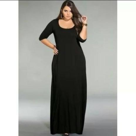 vestido longo plus size