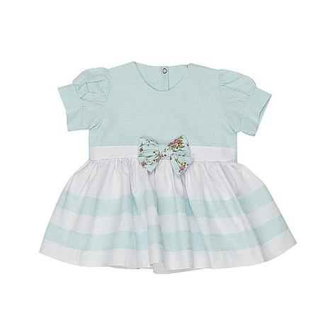 Vestido Manga Curta Poá Laço Floral - Tieloy baby Menor preço em Vestido Manga Curta Poá Laço Floral - Tieloy baby