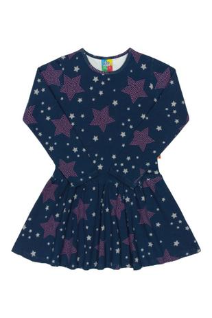 Vestido manga longa Bee Loop Estrelas Marinho Menor preço em Vestido manga longa Bee Loop Estrelas Marinho