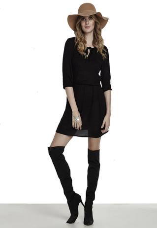 chemise preta longa