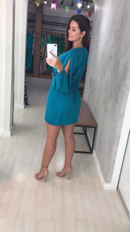 Vestido Marília - Azul Turquesa - Closet RC