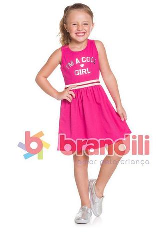 Vestido meia malha em estampa Brandili rosa Menor preço em Vestido meia malha em estampa Brandili rosa
