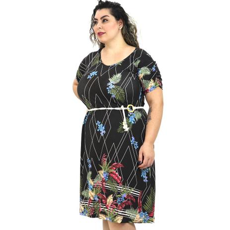 vestido midi plus size casual