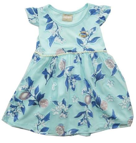 Vestido Milon bebê floral azul/tulie / Tamanho 1 Menor preço em Vestido Milon bebê floral azul/tulie / Tamanho 1