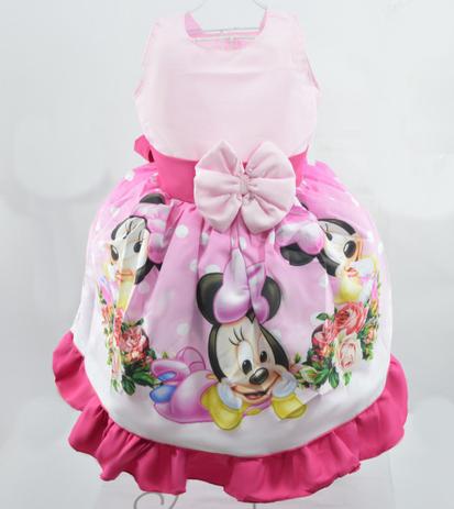 vestido de festa infantil da minnie