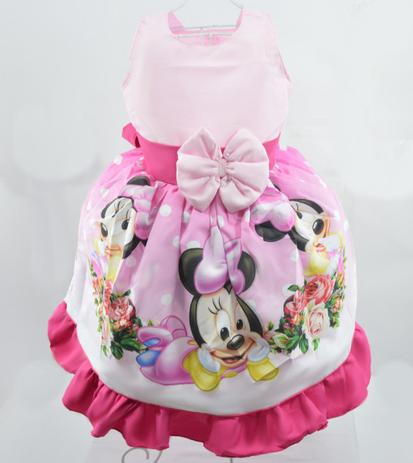 vestido da minnie infantil de festa