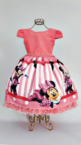 roupa festa minnie rosa