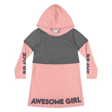 moletom com capuz dress for baby girl