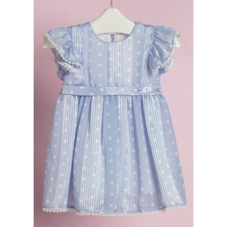 Vestido Petit Cherie Bebe Poa Azul Prateado Colecao 21 Vestido Feminino Magazine Luiza