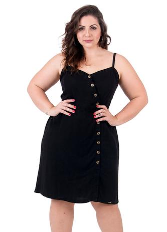 vestido preto midi plus size