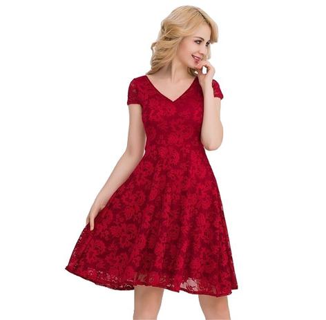 vestido renda rodado