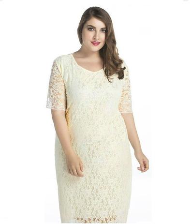 Vestido Renda Casamento Plus Size Noiva Festa Civil - Shoopweb Menor preço em Vestido Renda Casamento Plus Size Noiva Festa Civil - Shoopweb