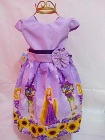 vestido tematico rapunzel