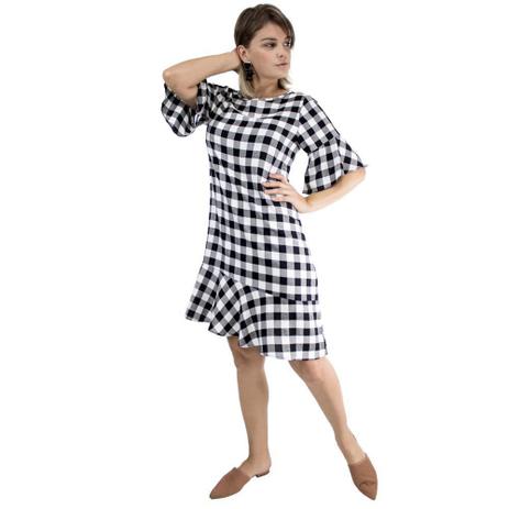vestido feminino xadrez