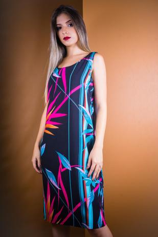 vestido tubinho viscose