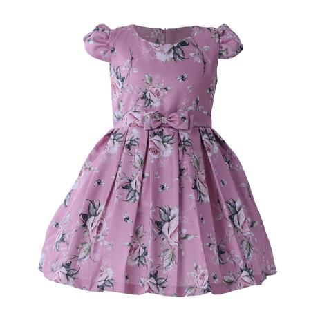 vestido infantil de tecido estampado