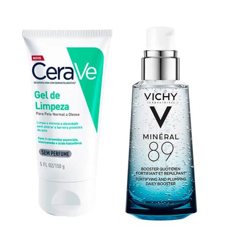 Vichy Mineral 89 e Cerave Kit Sérum Facial + Gel de Limpeza Menor preço em Vichy Mineral 89 e Cerave Kit Sérum Facial + Gel de Limpeza