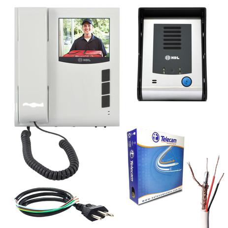 Vídeo Porteiro Eletrônico HDL Com Cabos para Instalação Interfone com Câmera Classic S Visão Noturna Menor preço em Vídeo Porteiro Eletrônico HDL Com Cabos para Instalação Interfone com Câmera Classic S Visão Noturna