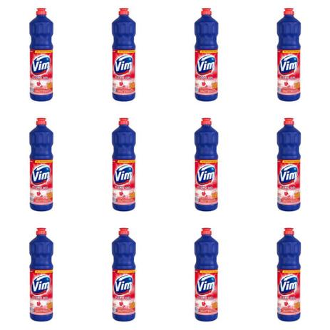 Vim Floral Cloro Gel Aditivo 700ml (Kit C/12) Menor preço em Vim Floral Cloro Gel Aditivo 700ml (Kit C/12)