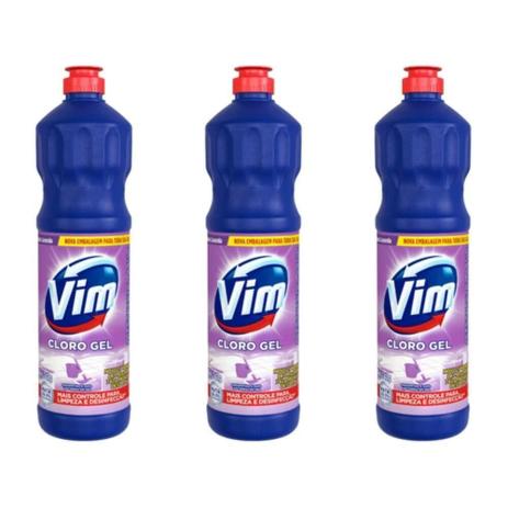 Vim Lavanda Cloro Gel Aditivo 700ml (Kit C/03) Menor preço em Vim Lavanda Cloro Gel Aditivo 700ml (Kit C/03)