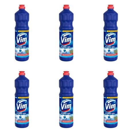 Vim Original Cloro Gel Aditivo 700ml (Kit C/06) Menor preço em Vim Original Cloro Gel Aditivo 700ml (Kit C/06)