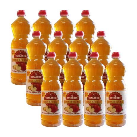 Vinagre De Maçã 6 740ml Zero Açúcar 100 Natural - Kit Com 12 Unidades - 4 estações Menor preço em Vinagre De Maçã 6 740ml Zero Açúcar 100 Natural - Kit Com 12 Unidades - 4 estações