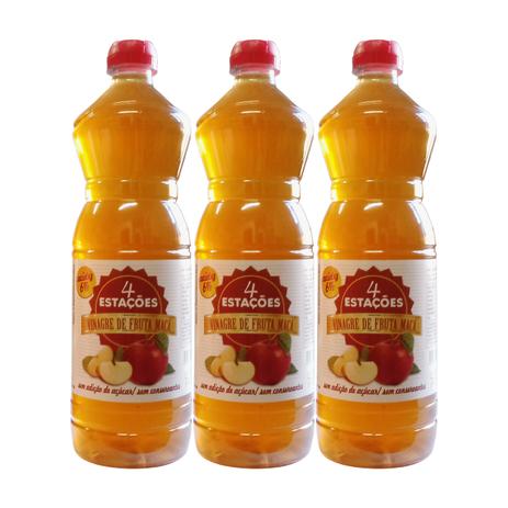 Vinagre De Maçã 6 740ml Zero Açúcar 100 Natural - Kit Com 3 Unidades - 4 estações Menor preço em Vinagre De Maçã 6 740ml Zero Açúcar 100 Natural - Kit Com 3 Unidades - 4 estações