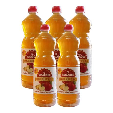 Vinagre De Maçã 6 740ml Zero Açúcar 100 Natural - Kit Com 5 Unidades - 4 estações Menor preço em Vinagre De Maçã 6 740ml Zero Açúcar 100 Natural - Kit Com 5 Unidades - 4 estações