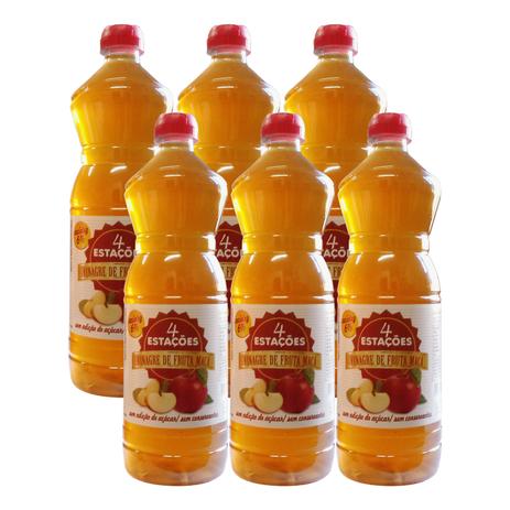 Vinagre De Maçã 6 740ml Zero Açúcar 100 Natural - Kit Com 6 Unidades - 4 estações Menor preço em Vinagre De Maçã 6 740ml Zero Açúcar 100 Natural - Kit Com 6 Unidades - 4 estações