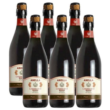 Vinho Frisante Lambrusco Tinto Anella 750ml 06 Unidades Menor preço em Vinho Frisante Lambrusco Tinto Anella 750ml 06 Unidades