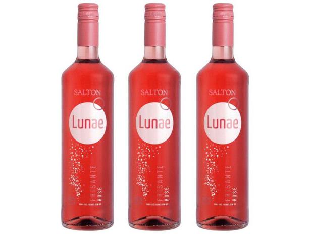 Vinho Frisante Rosé Semi Seco Salton Lunae - 750ml 3 Unidades