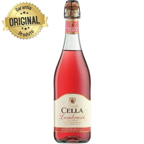 Vinho Italiano Cella Rose Meio Seco Fino Garrafa 750ml - Lambrusco Menor preço em Vinho Italiano Cella Rose Meio Seco Fino Garrafa 750ml - Lambrusco