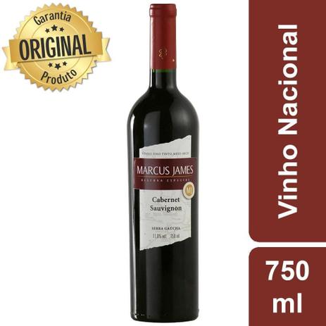 Vinho Nacional Tinto Cabernet Sauvignon Garrafa 750ml - Marcus James é ruim? Vinho Nacional Tinto Cabernet Sauvignon Garrafa 750ml - Marcus James é boa?