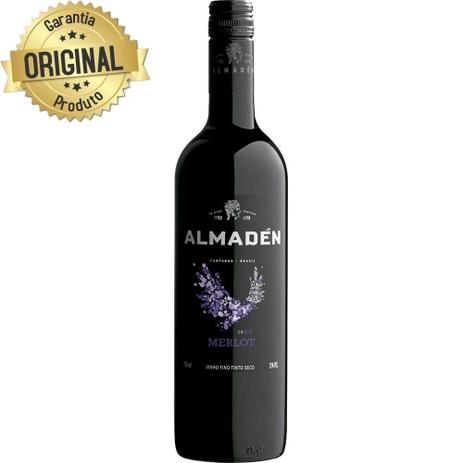 Vinho Nacional Tinto Seco Merlot Garrafa 750ml - Almadén Menor preço em Vinho Nacional Tinto Seco Merlot Garrafa 750ml - Almadén