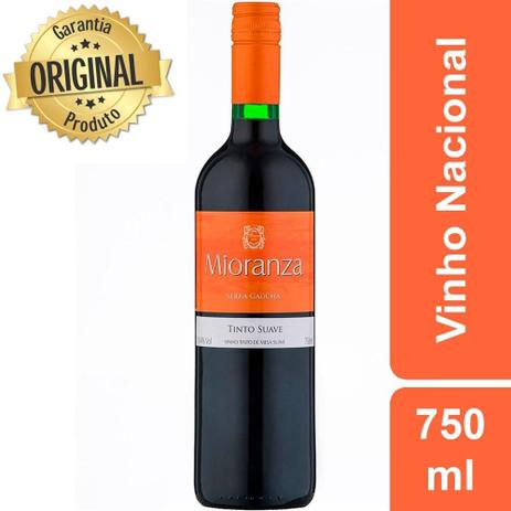 Vinho Tinto Nacional Blend Mioranza Suave 750ml Menor preço em Vinho Tinto Nacional Blend Mioranza Suave 750ml