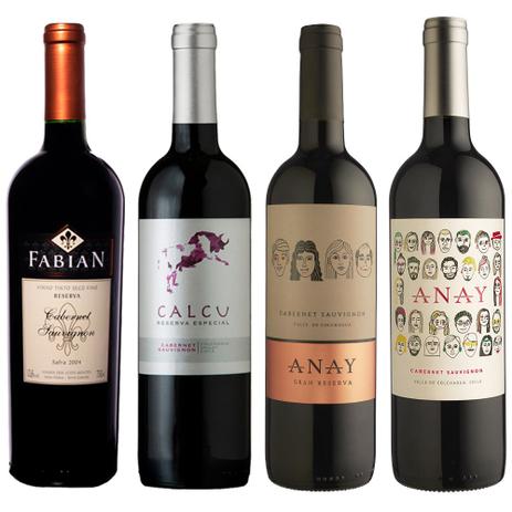 Vinho Tinto REserva Cabernet Sauvignon (kit c4 garrafas) - Fabian Menor preço em Vinho Tinto REserva Cabernet Sauvignon (kit c4 garrafas) - Fabian