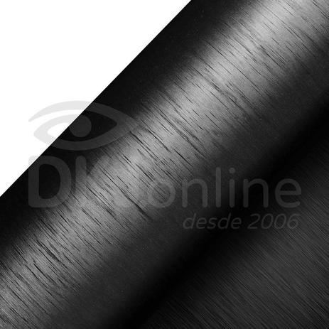 Vinil adesivo automotivo texturizado aço escovado preto 122 cm de largura - Aplike é boa?