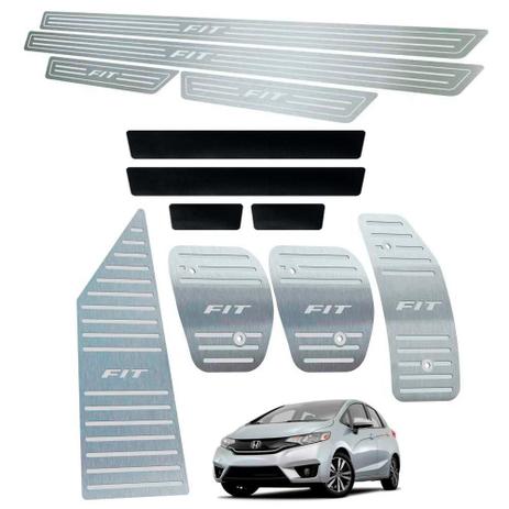 Vinil + soleira + pedaleira + descanso honda fit 2014 até 2019 manual - Three parts Menor preço em Vinil + soleira + pedaleira + descanso honda fit 2014 até 2019 manual - Three parts