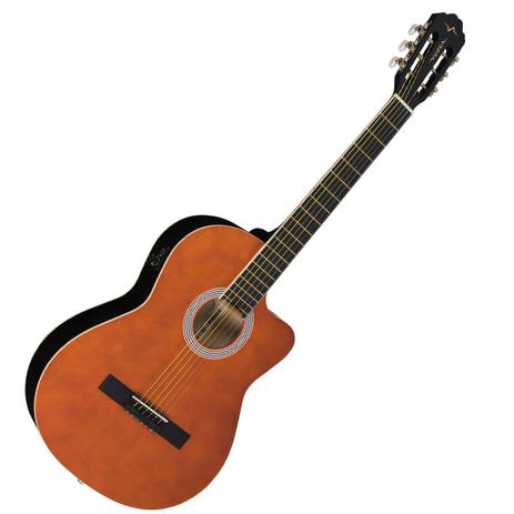 Violão 6 Cordas Aço Clássico Cutaway Elétrico - VCE 300 SH Vogga Menor preço em Violão 6 Cordas Aço Clássico Cutaway Elétrico - VCE 300 SH Vogga