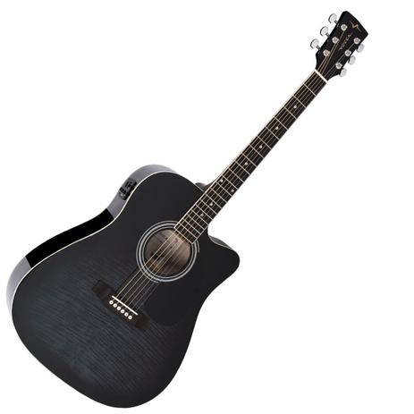 Violão 6 Cordas Aço Folk Cutaway Elétrico - VCK 370 B MF Vogga Menor preço em Violão 6 Cordas Aço Folk Cutaway Elétrico - VCK 370 B MF Vogga