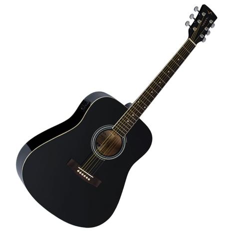 Violão 6 Cordas Aço Folk Elétrico - VCK 380 BK Vogga Menor preço em Violão 6 Cordas Aço Folk Elétrico - VCK 380 BK Vogga