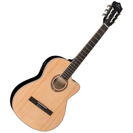 Violão 6 Cordas Nylon Clássico Elétrico Galaxy Semiflat - VM 225 E ST Michael Menor preço em Violão 6 Cordas Nylon Clássico Elétrico Galaxy Semiflat - VM 225 E ST Michael