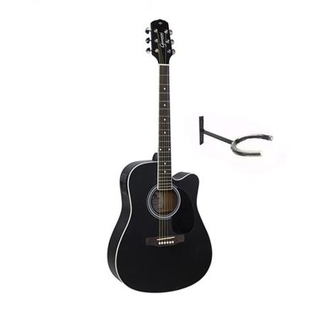 Violão el. acustico folk cutaway cor satin black/fosco - gdc-1 ceq sbk- com suporte - Giannini Menor preço em Violão el. acustico folk cutaway cor satin black/fosco - gdc-1 ceq sbk- com suporte - Giannini