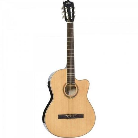 Violão Elétrico Aço Clássico Semiflat VM125E Natural MICHAEL Menor preço em Violão Elétrico Aço Clássico Semiflat VM125E Natural MICHAEL