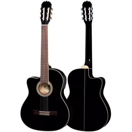Violão Elétrico Canhoto Clássico Nylon CH800 BK LH Eagle Com Afinador Menor preço em Violão Elétrico Canhoto Clássico Nylon CH800 BK LH Eagle Com Afinador