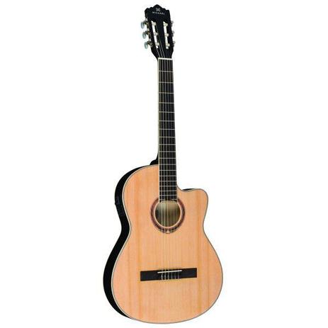 Violão Elétrico Michael Galaxy Clássico Semiflat VM22E ST - Nylon - Natural Satin Menor preço em Violão Elétrico Michael Galaxy Clássico Semiflat VM22E ST - Nylon - Natural Satin