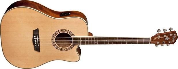 Violão Eletroacústico Aço Natural WD10CE WASHBURN Menor preço em Violão Eletroacústico Aço Natural WD10CE WASHBURN